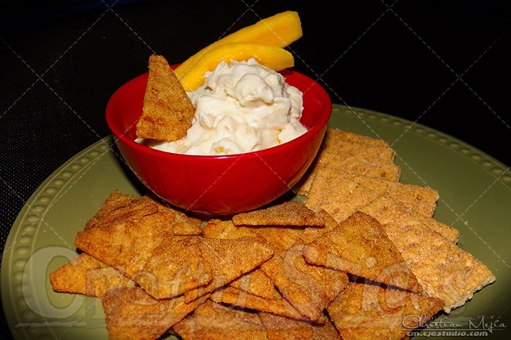 Goat Cheese, Mango Spread with Crackers