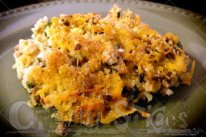 Cheesy Rice Casserole Serving