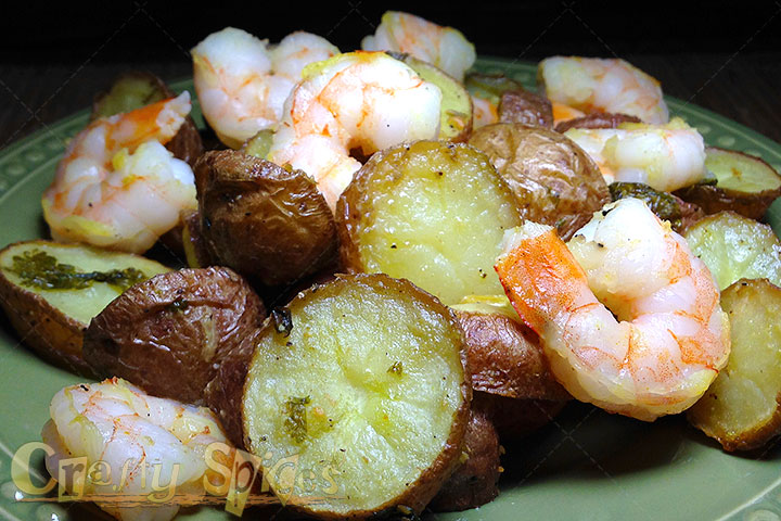 Potatoes with Shrimps