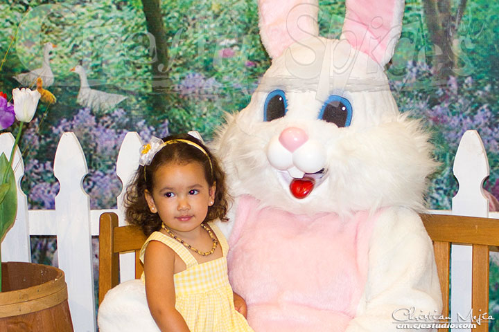 Kaylee and the Easter Bunny - Easter Sunday 2015 