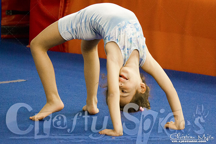 Kira doing a bakcbend - Gymnastics