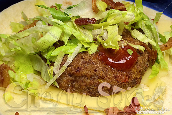 Red Beans Patties plated