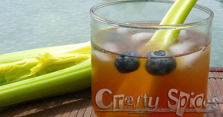 Blueberry Celery Cilantro Cocktail