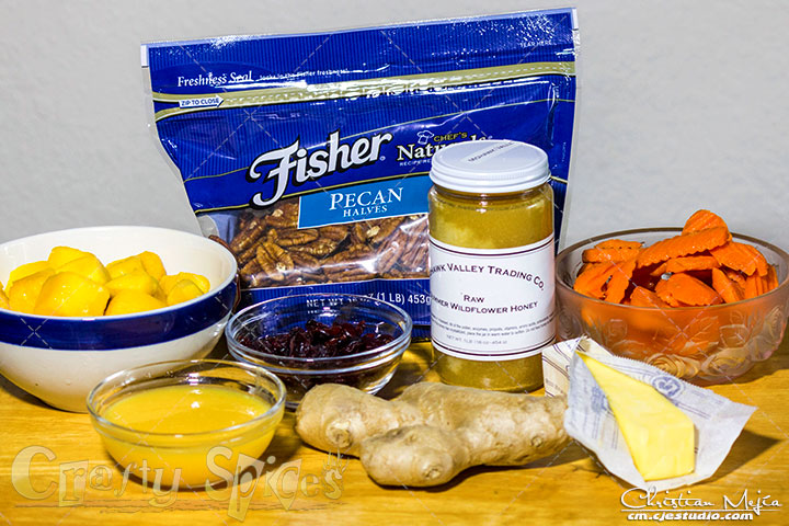 Honey Mango and Carrots ingredients
