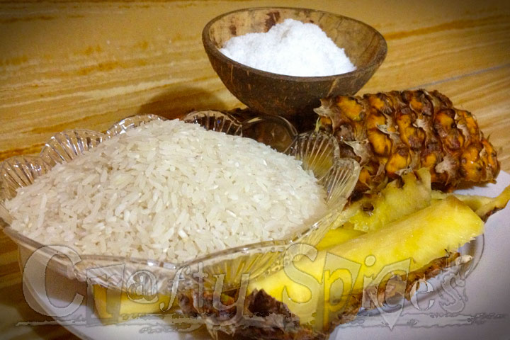 Pineapple and Rice Drink (Pera-Piña) Ingredients