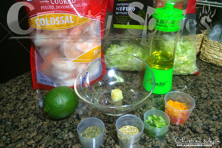 Seasoned Shrimp - Salad topper - Ingredients