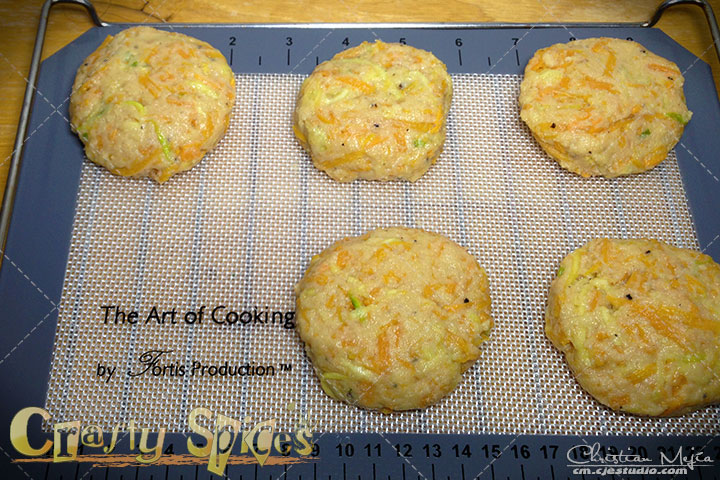 The Art of Cooking Silicone Baking Mat tested with Baked Sweet Potato-Zucchini Fritters