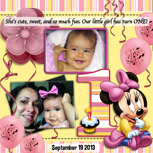 Collage for Kalee's 1st Birth Day