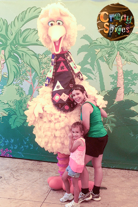 Pictures with Big-Bird at Busch Gardens