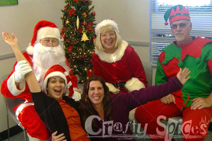 Christmas 2014, That’s me and my friend with Santa, Mrs. Claus, and an Elf