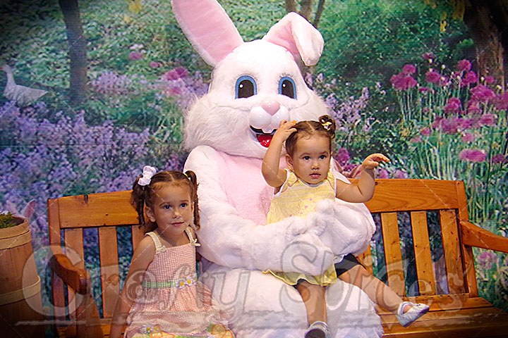 Our Girls with the Easter Bunny 2014 
