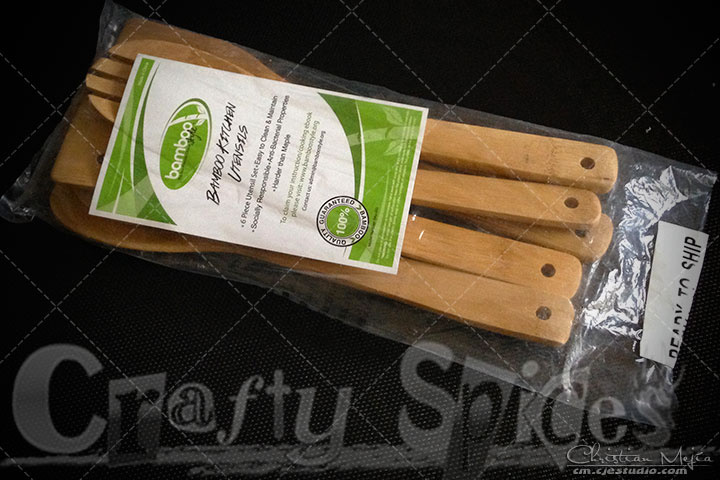 6 Piece Bamboo Kitchen Utensils Set