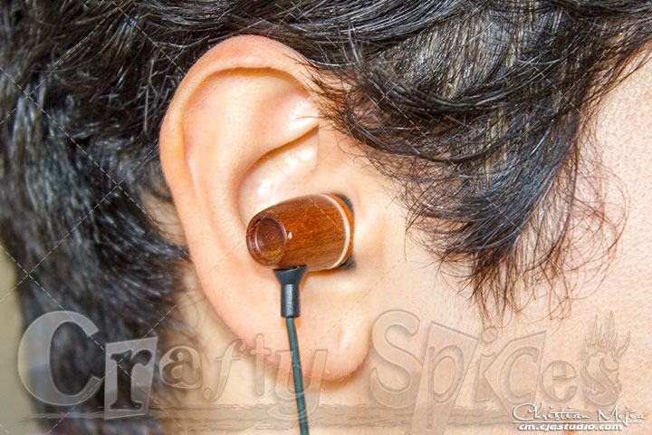 FSL Xylem Eco-Friendly Earbuds in use