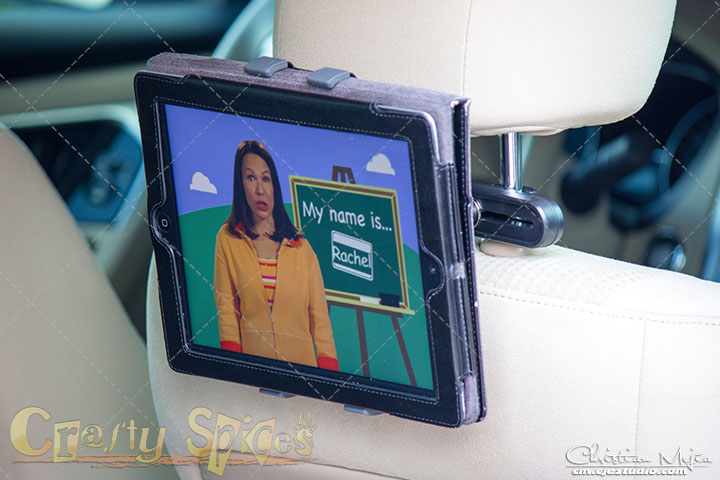 Infernal Innovations Car Tablet Headrest Mount in action