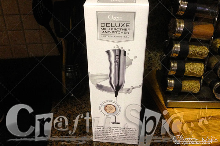 Ozeri Deluxe Milk Frother and 12 oz Frothing Pitcher in Stainless