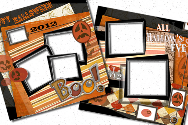 Halloween Scrapbook Pages