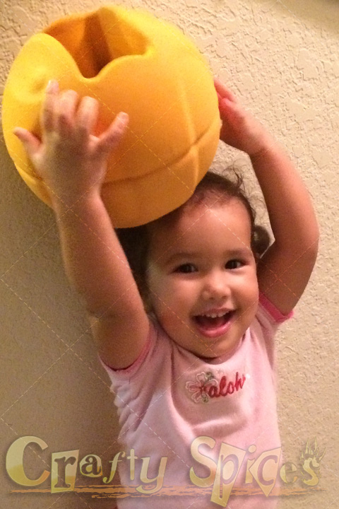 Our baby Girl happy to be playing with TheO SmartBall