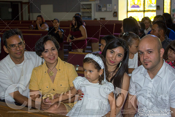 Kaylee's Baptism - Parents Kaylee and Godparents