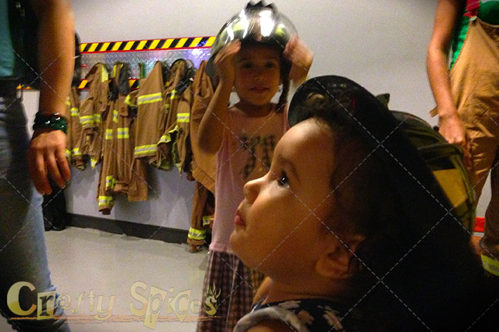 Kira and Kaylee as Firefighters