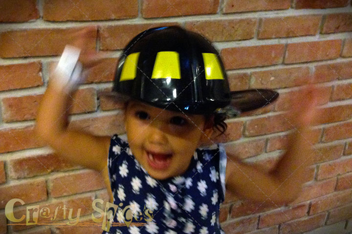 Kaylee the firefighters very excited