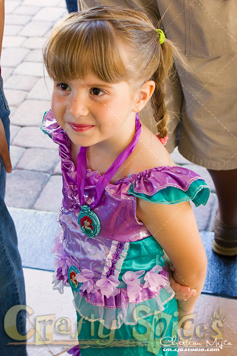 Our friend Vanessa as Ariel de Mermaid 
