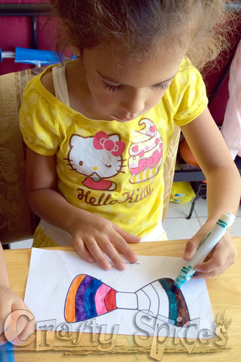 Kira coloring with Markers 