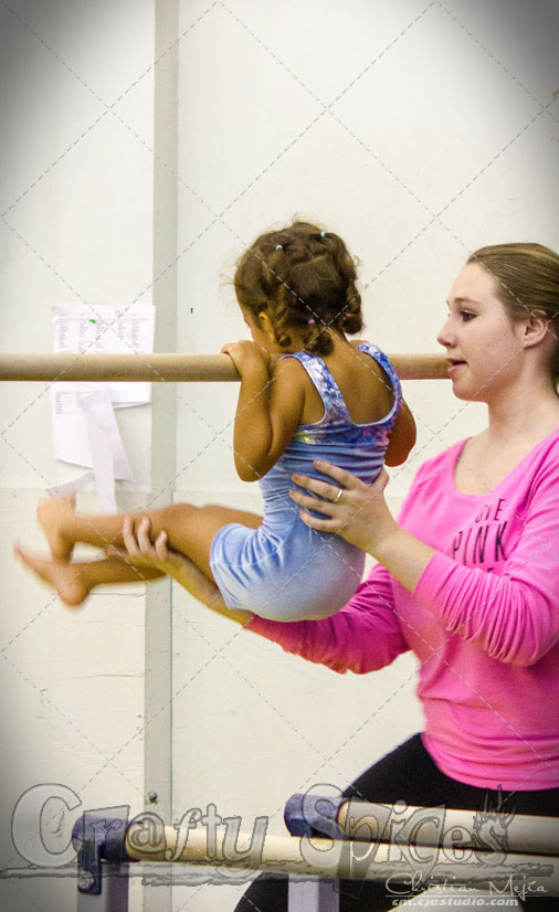 Kira at the Gymnastics bar