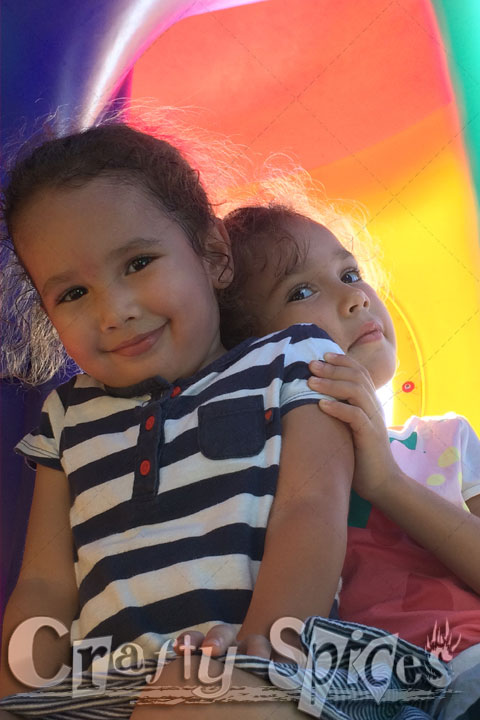 Our two little girls having fun at the Playground